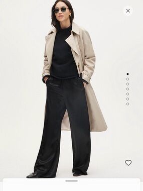 J. Crew Satin Pants in Black